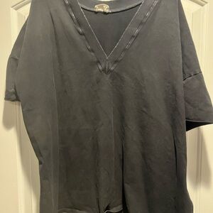 Women’s Black Oversized shirt and biker shorts set